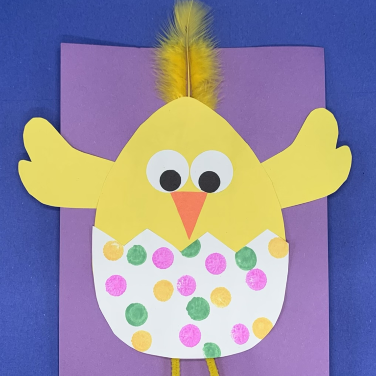 paper craft displaying a small chick coming out of an egg